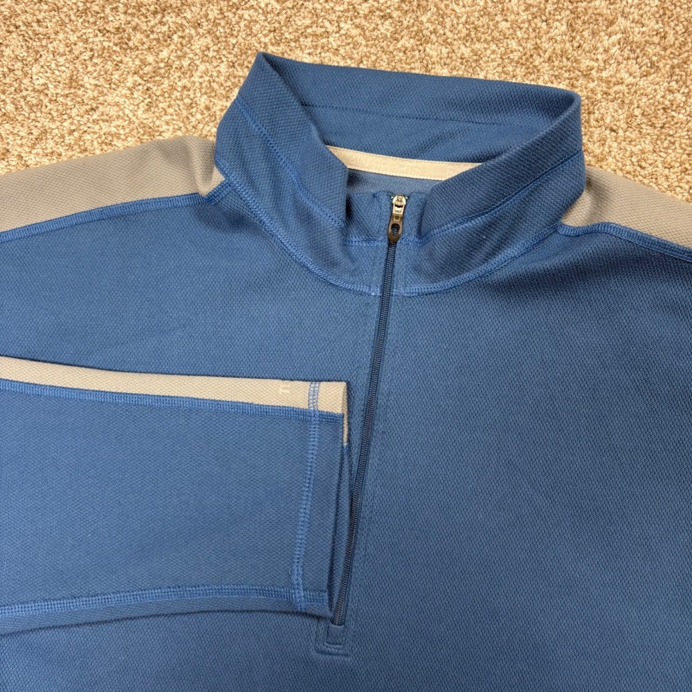 EMS Eastern Mountain Sports Mens XL 1/4 Zip Techwick Pullover Blue Gorpcore